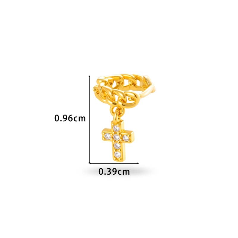 1 paire de boucles d&#39;oreilles créoles pour femme en forme de cœur simple, couleur cuivre et or, zircone Image2