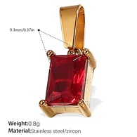PJ466RDG Red Zirconium Gold Pendant Picture11