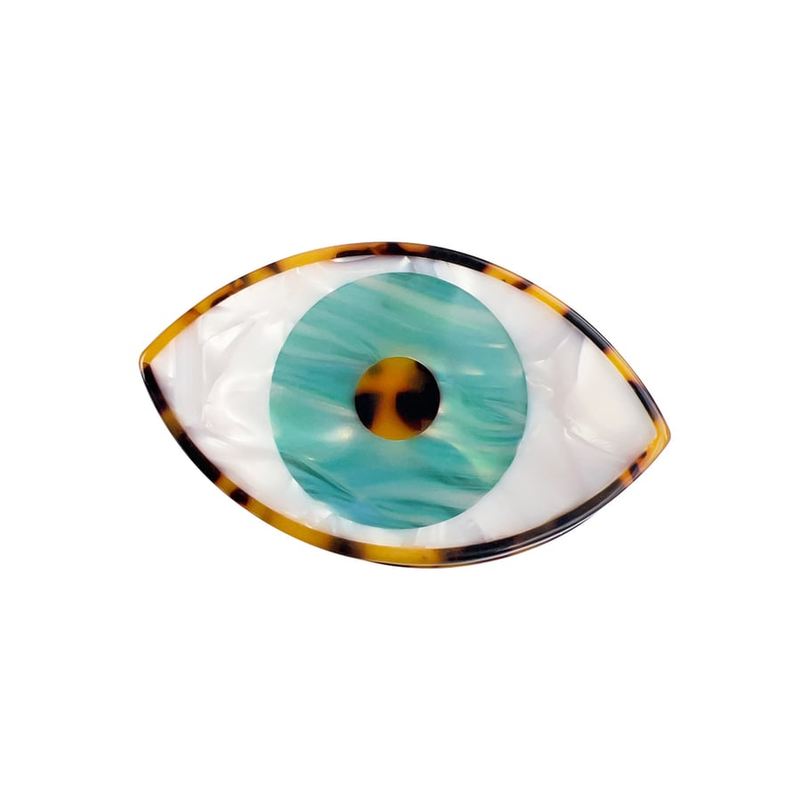 1 pince à cheveux créative et personnalisée en acétate pour femme, grands yeux Image4