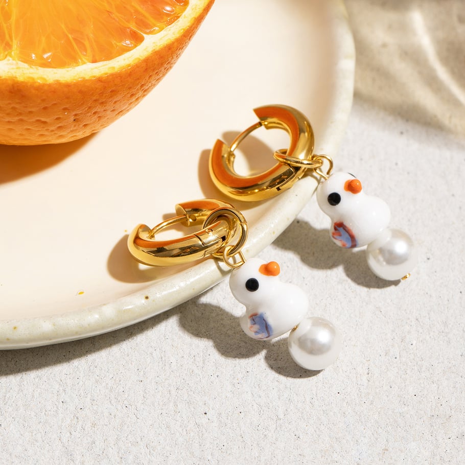 Cute Animal Stainless Steel Gold Color  Drop Earrings Picture6