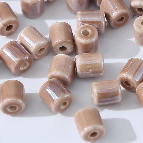 Perlina per gioielli fai da te in ceramica della serie marrone, 1 pezzo Immagine4