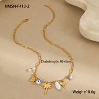 NMSN-F413-2 Beyaz İnci Kolye Resim6