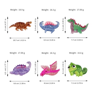 1 Piece Cute Little Dinosaur Acrylic Women's Hair Claws h5 Picture5