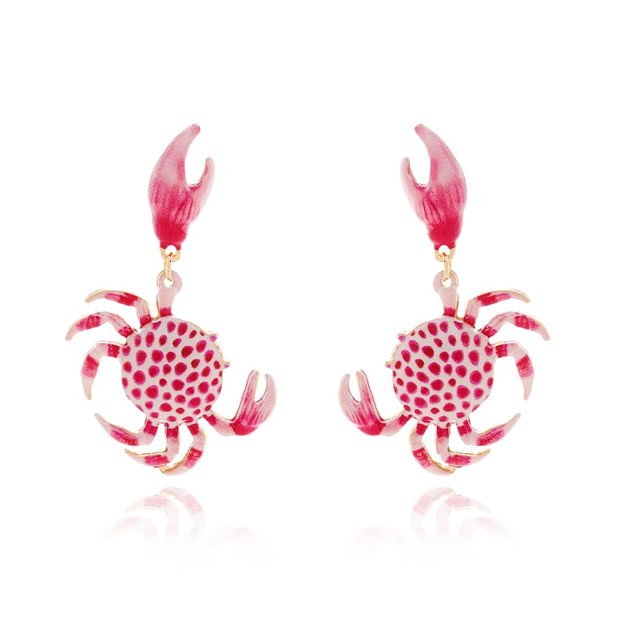 Vacation Alloy Crab Drop Earrings Picture2