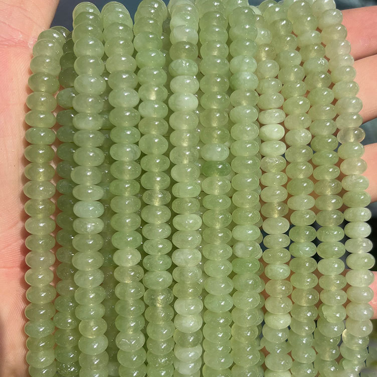 1 Strang bunte Schmuckperlen aus Naturstein (Perlengröße: 5 mm x 8 mm) 
