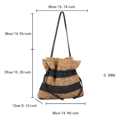Gewebte Schultertaschen mit Streifen h5 Bild2