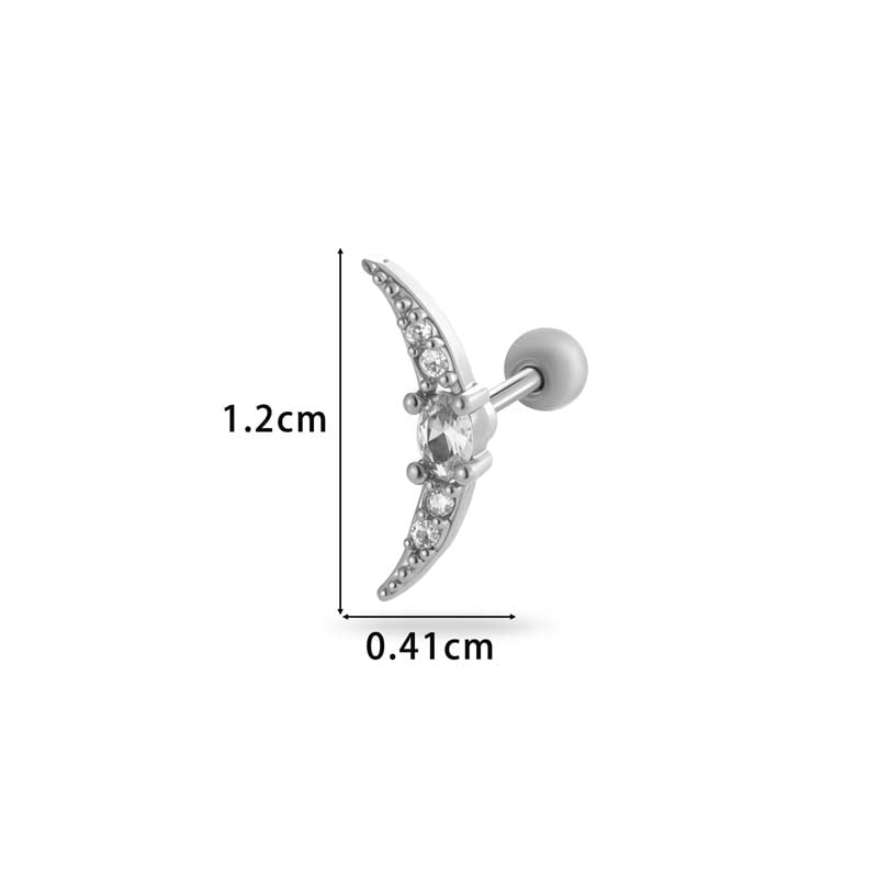 Stern Kupfer Gold Farbe Piercings Ohrringe Bild2