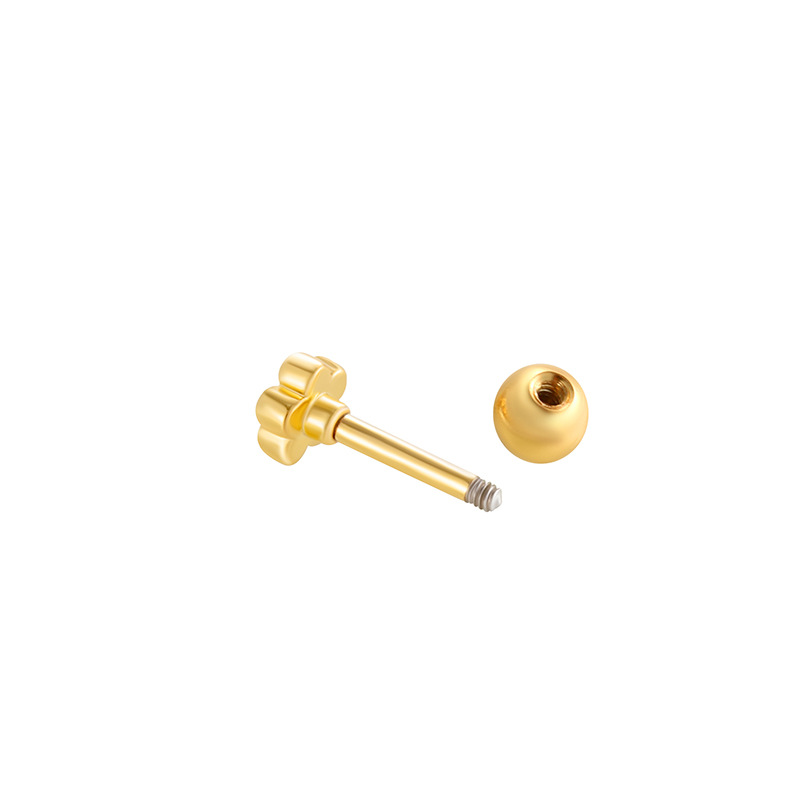 1 Pair Simple Series Simple Heart Copper   Gold Color  Zircon Women's Piercings Earrings Picture7