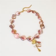NMSN-E653-1 Collar de caracola rosa Imagen5