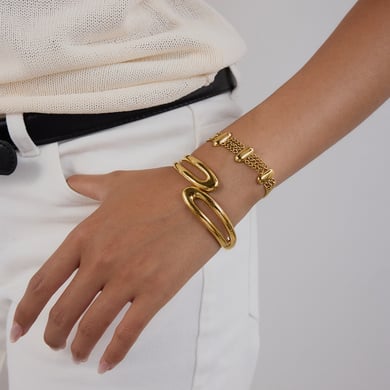 Stainless Steel Gold Color Chain Bracelets h5 Picture5
