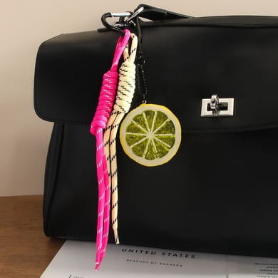 Simple Creative Lemon - slice Knotted Bag Pendant h5 