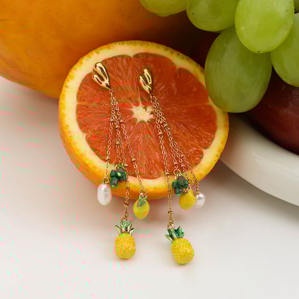 Süße Frucht Goldfarbene Ohrhänger