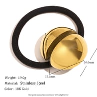 Eggshell Hair Tie-Gold Picture11