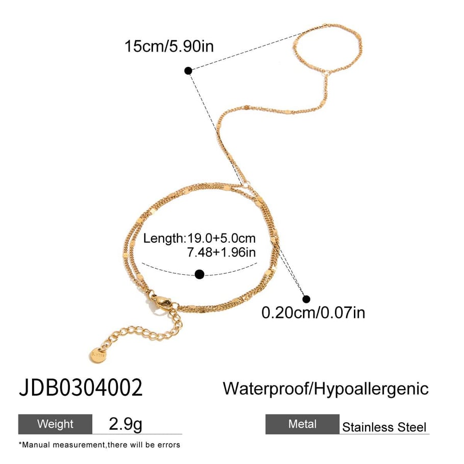 Stainless Steel Gold Color Pearl Beaded Bracelets 