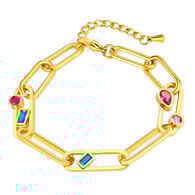 GS1491-Stahlarmband Gold 