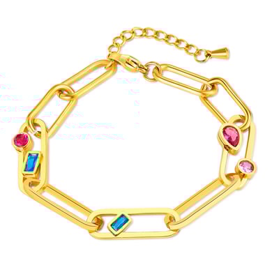 Simple Series Daily Edelstahl Goldfarbene Kettenarmbänder h5 