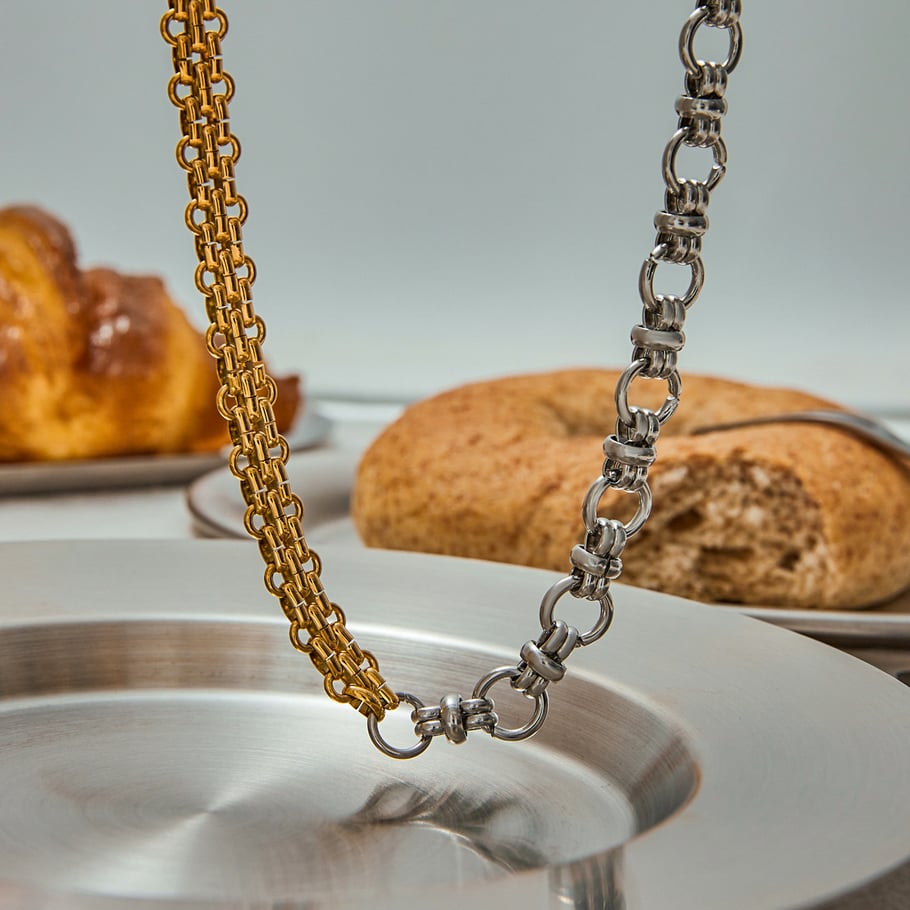 Classic Chain Stainless Steel Mixed Color Chain Necklaces Picture2