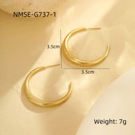 NMSE-G737-1 Orta Küpe Altın Resim6