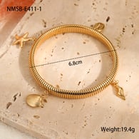 NMSB-E411-1 Gold Pendant Bracelet 