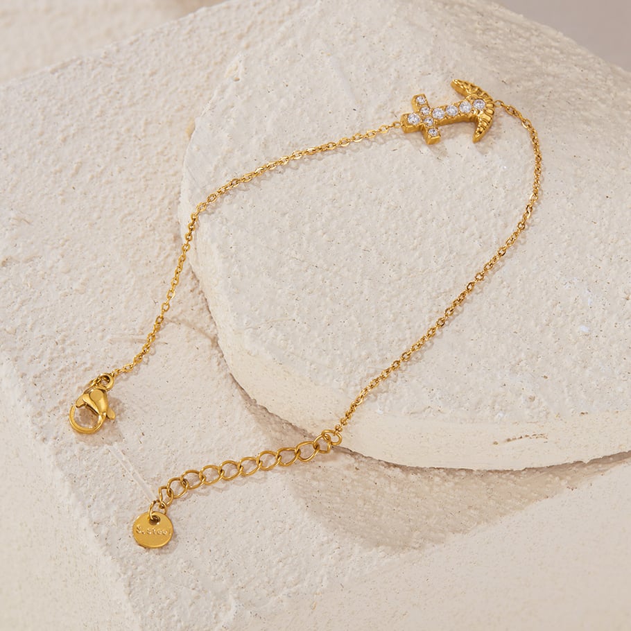 Stainless Steel Gold Color Charm Bracelets Picture5