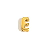 Halskette mit hohlem kleinen Buchstabenanhänger – Gold – E Bild31