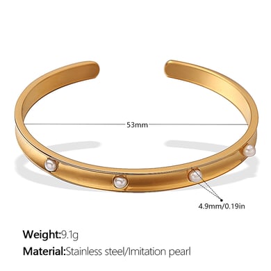 Stainless Steel Gold Color Cuff Bracelets h5 