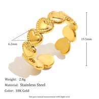 Offener Ring mit Perlenherz, Gold Bild17