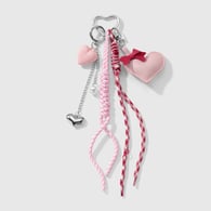 1 pink heart keychain 