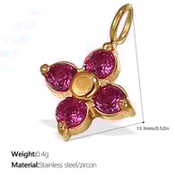 PJ392RRG Rose Red Zirconium Gold Pendant Picture9