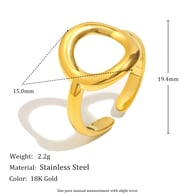 Hohler runder offener Ring-Gold Bild11