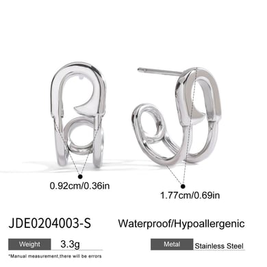 Herz-Ohrring-Sets aus Edelstahl h5 