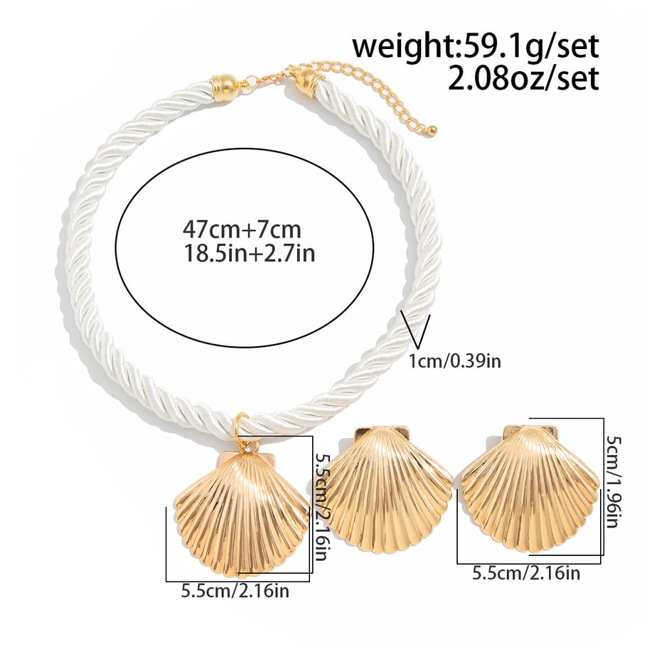 Ins Style Shell Alloy Earring Sets Picture2