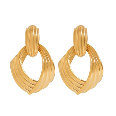 Ins Style Geometric Stainless Steel  Gold Color Drop Earrings h5 Picture4