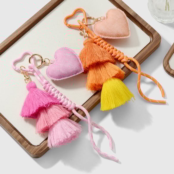 Tassels Heart Alloy Bag Charms 2