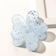 Forcina per capelli grande con fiore leopardato colorato - Blu Immagine18