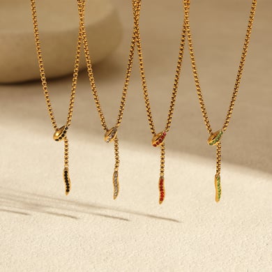 Colliers à pendentif en acier inoxydable et zirconium pour femme, série luxueuse, motif animal quotidien h5 Image2