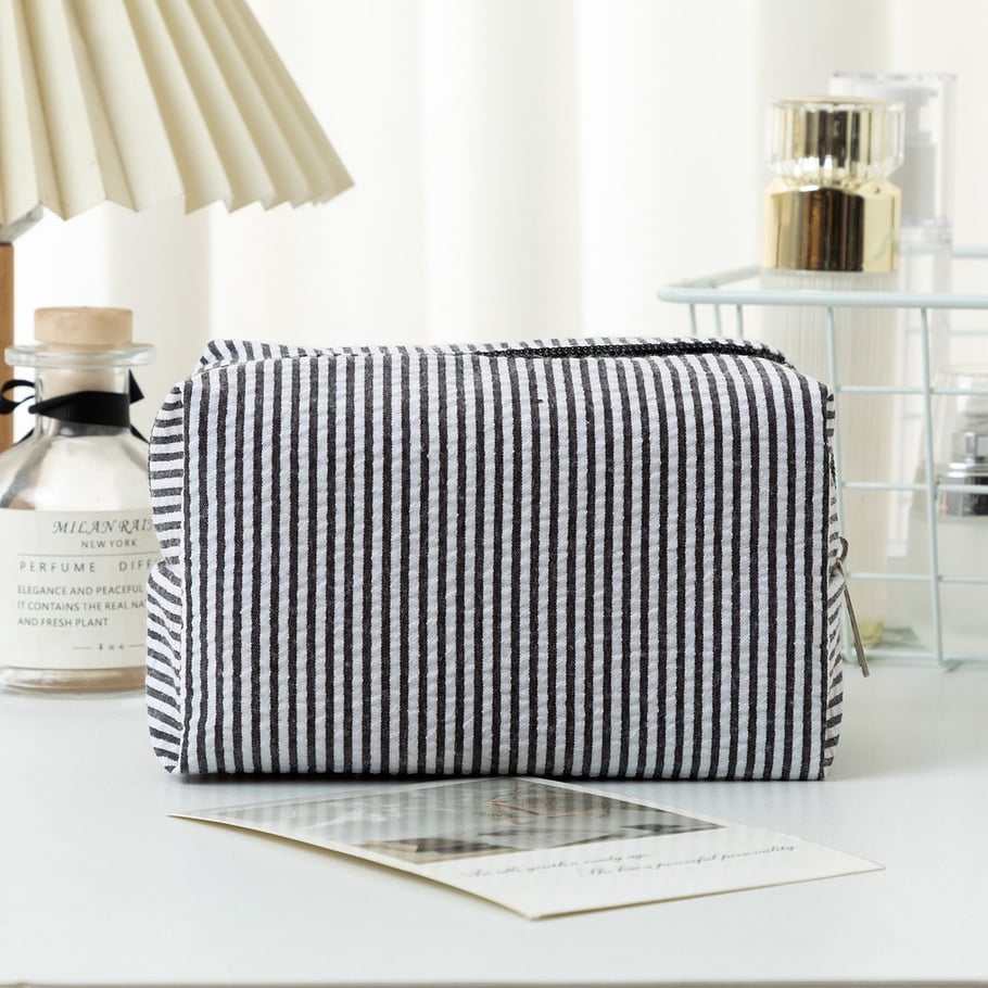1 Stück Simple Series Daily Striped Damen-Make-up-Taschen 