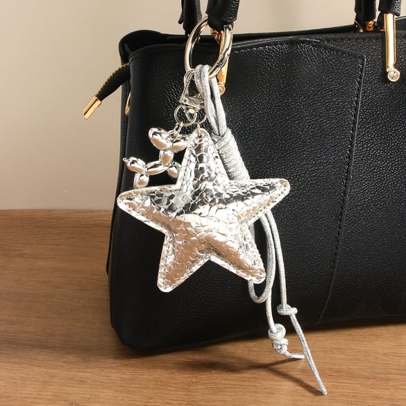 Charms para bolsos de mujer con estrella de cinco puntas de PU, clásicos, elegantes y versátiles 2