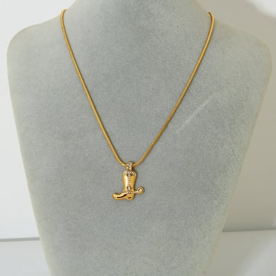 1 Paar Halsketten mit Anhänger im Retro-Stil der klassischen Serie aus Edelstahl in Goldfarbe mit Zirkonia für Unisex h5 Bild3