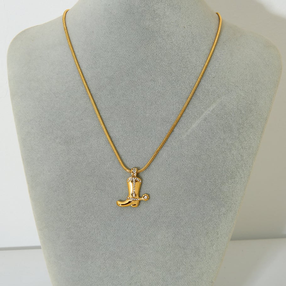 1 Paar Halsketten mit Anhänger im Retro-Stil der klassischen Serie aus Edelstahl in Goldfarbe mit Zirkonia für Unisex Bild3