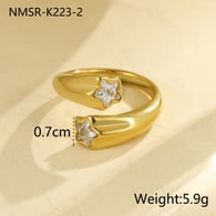 NMSR-K223-2 Sternförmiger Zirkonring/One size Bild4