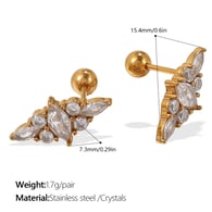 EH998WEG crystal gold earrings 