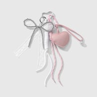 1 pink heart keychain 