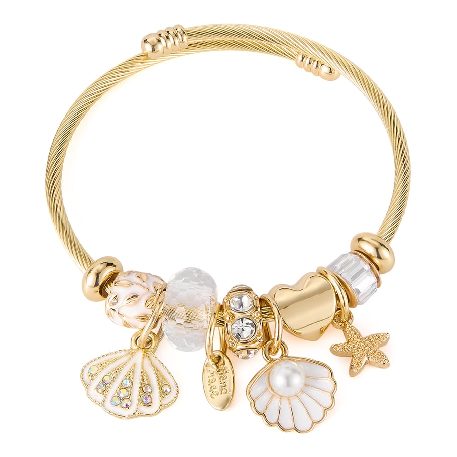 Ozeanische Goldfarbene Manschettenarmbänder 