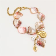 NMSB-E652-1 Pulsera de caracola rosa Imagen2