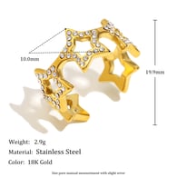 Offener Pentagramm-Ring mit Diamanten – Gold Bild10