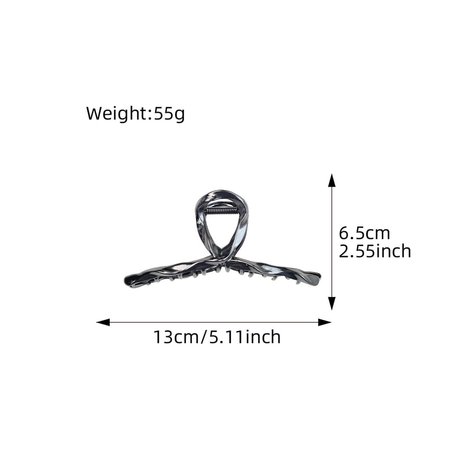 1 Piece Simple Series Casual Solid Color Alloy Women's Hair Claws h5Picture7