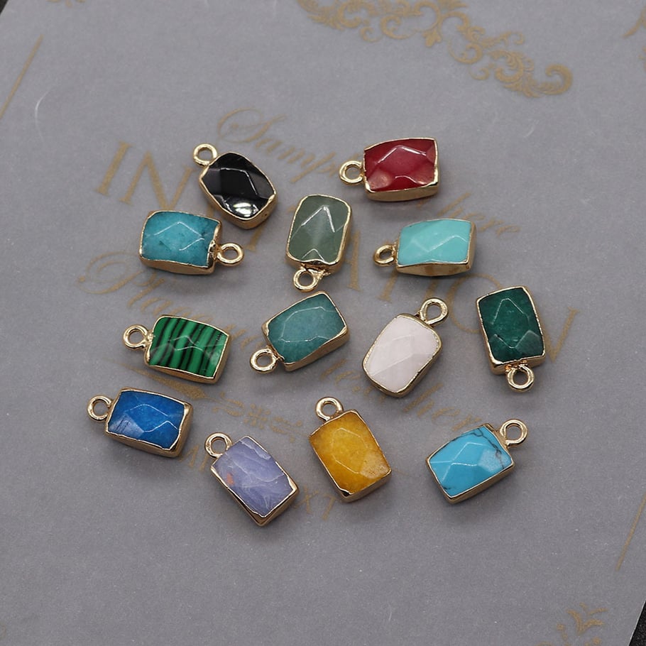 1 Piece Rectangular Natural Stones Women's Pendants Picture6
