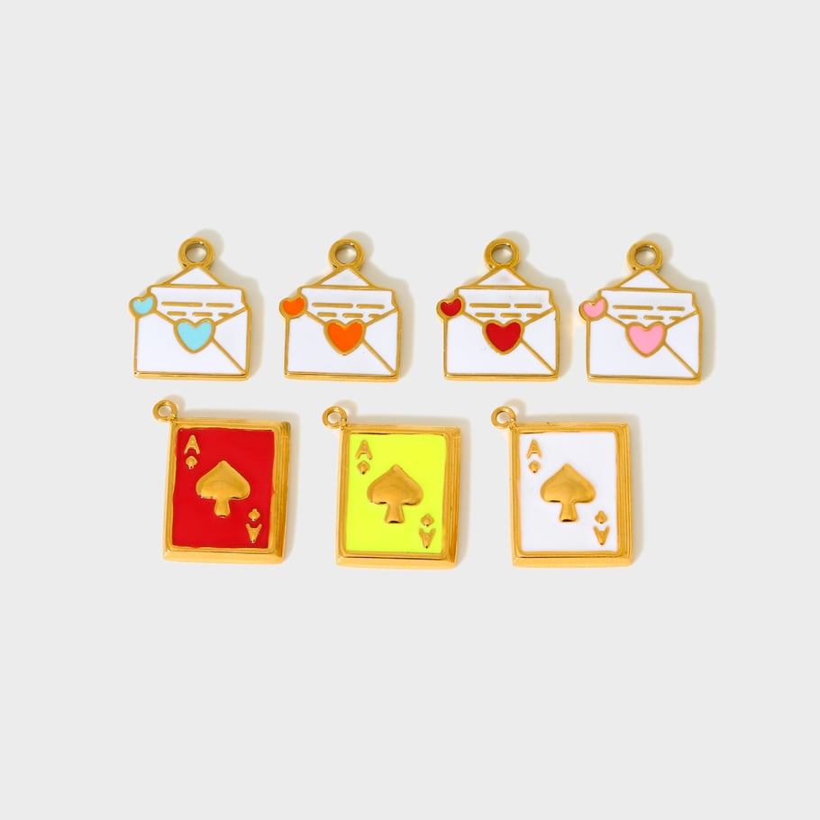 1 paio di pendenti da donna in acciaio inossidabile color oro con motivo a cuore dolce della serie romantica Immagine4