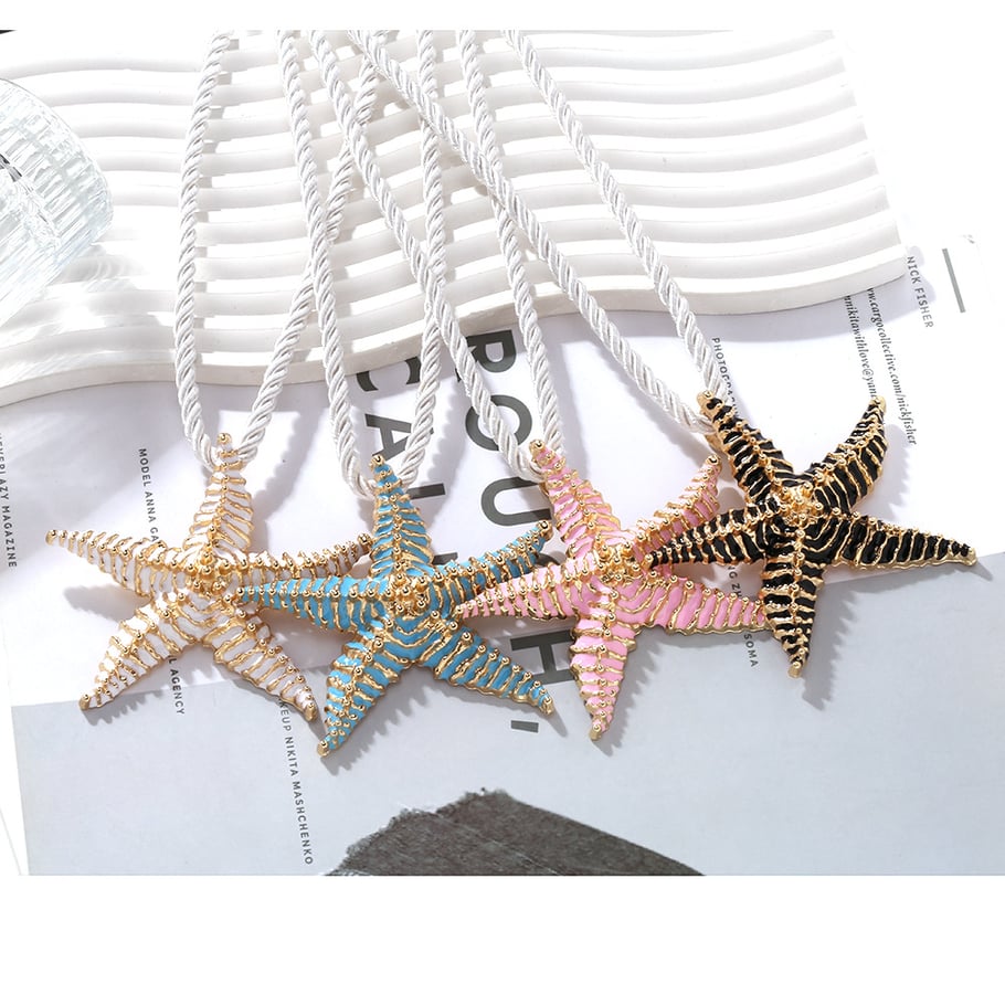 Vacation Alloy Starfish Pendant Necklaces h5Picture4